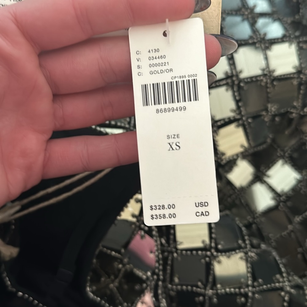 Anthropologie V Neck Chainmail Sequin Midi Dress NWT - Picture 8 of 8